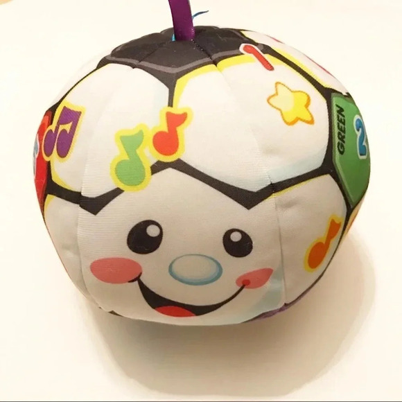 Fisher-Price Laugh & Learn Singin' Soccer Ball 8" Baby Plush Toy 2013 Working - Picture 1 of 11